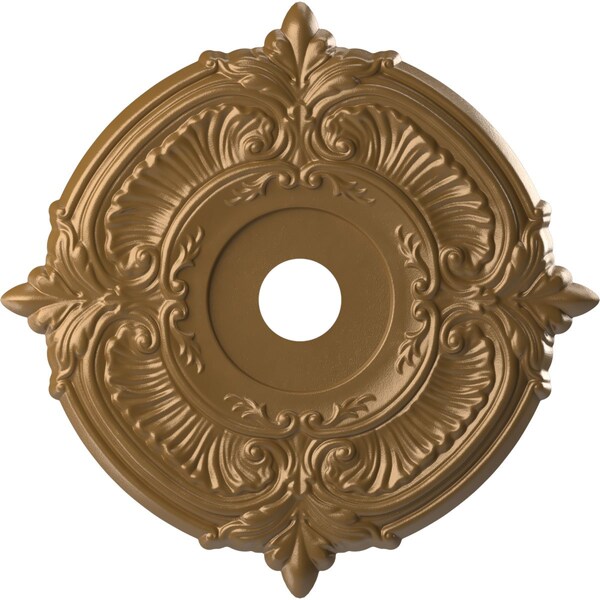 Ekena Millwork Attica PVC Clng Medallion (Fits Canopies up to 7 3/4"), Metallic Gold Rush, 22"OD x 3 1/2"ID x 1"P CMP22ATCGH - main